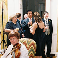 watching the dancing... sam seems entertained...