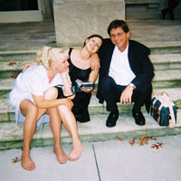 the graves three, relaxing on the porch!