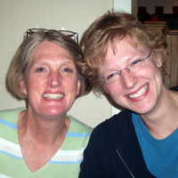 mom and coll are buds!