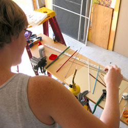 so here i am drying the bead release on the mandrel before i start my beads