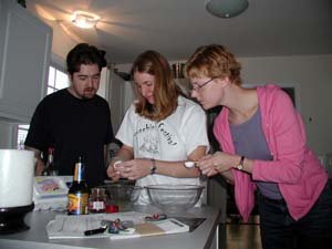 making tiramisu with four people was suprisingly easy!