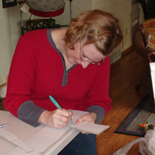 coll making the cardboard base