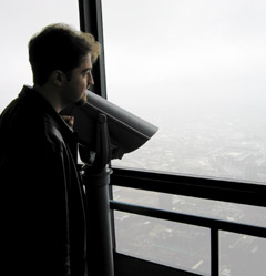 they warned us about zero visibility, but we went up for a look anyway.