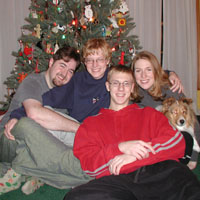 before santa can come, we have to sit in front of the tree!!!