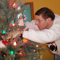 and the top of the tree kept leaning over....