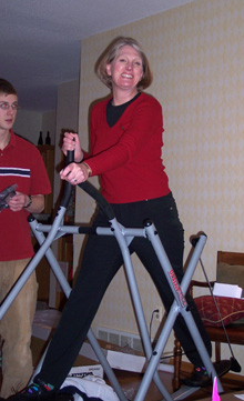 mom on the gazelle!