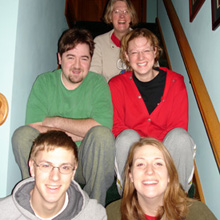 waiting to go downstairs!&nbsp; it's after 8am by now!!