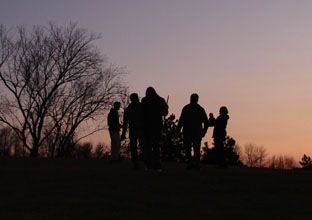 the traditional rocket ritual on the golf course