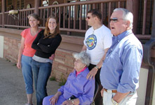waiting at the lodge for more arrivals!