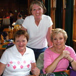 lindsay, lisa, and mom at the big dinner
