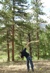 retrieving the lost frisbee from the tree...for an hour...