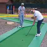 lindsay and dad at mini-golf!
