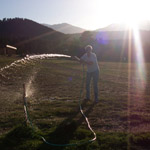 aunt dean getting the water to douse the campfire.....&nbsp; !