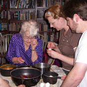 tending the eggs!