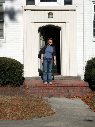 at the front door!