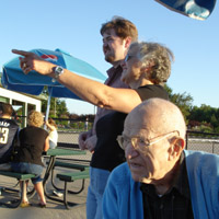 three generations looking for the gokarts!