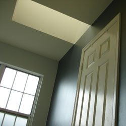 skylight, frosted window, toilet room view
