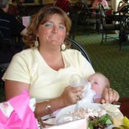 "loriann", said kathy, "i've raised three babies!"...and won the chance to multitask...