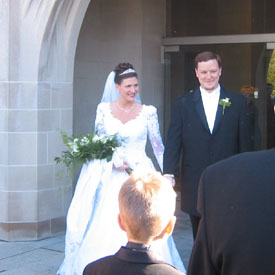 having just signed the necessary papers....they're married!