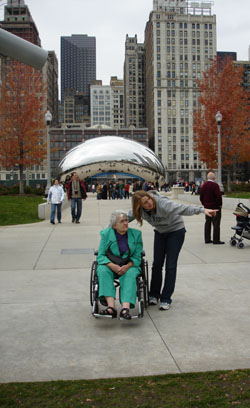 bec and mim by the cloud gate