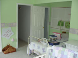 future art room!&nbsp; the shutters look into the two-story entry space.