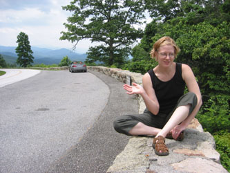 on a scenic overlook