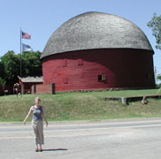 a round barn!&nbsp; historic, and yet moved and rebuilt.&nbsp; right then...