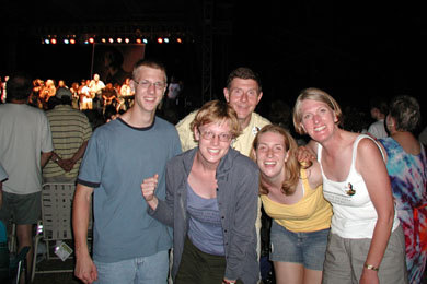 the fam with pete!&nbsp; (he's the tall one on stage....)