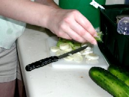 leeks ...and cucumbers!&nbsp; ...take you to the red pepper dressing site!