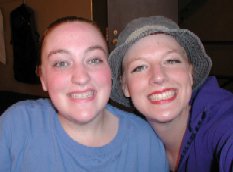 lauren and coll in the dressing room