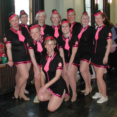 most of us from "come fly with me" !&nbsp; i'm in the crouching middle row...with green shoes...