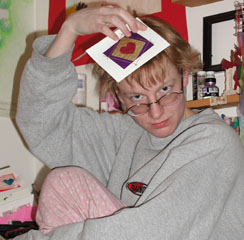 coll wearing her valentines