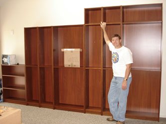 shelves!&nbsp; without books!