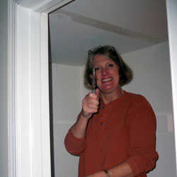 the disecting of the bathroom closet by mom!