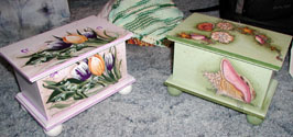 mrs graves painted these boxes for our bridesmaids presents