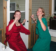 the CHICKEN DANCE!&nbsp; what else?&nbsp; mom and em!
