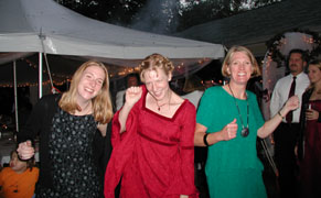 the women waite dance the night away...