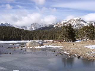 Brainard Lake in winter, Indian Peaks Wilderness