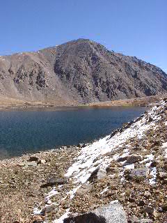 Shelf Lake and Square Top Mountain after first snow fall