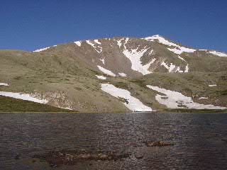 Square Top Lake (lower) and Mountain