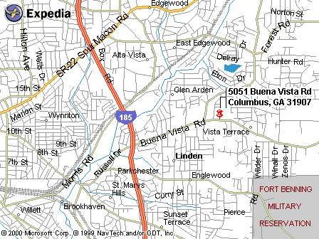 Map to Eastwood Baptist Church