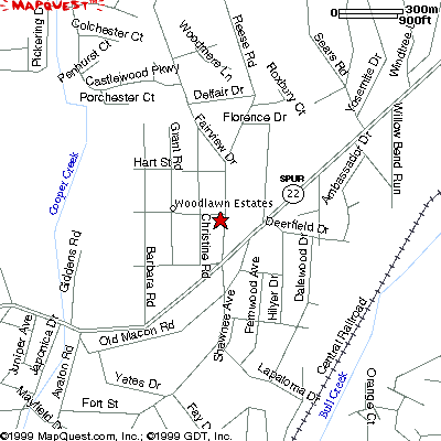 Map to Fairview Baptist Church
