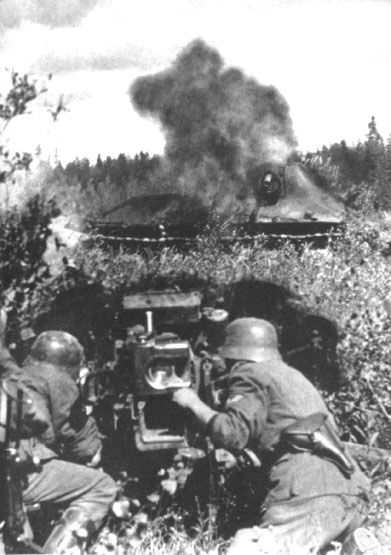 Pak 40 en acci�n a muy corto alcance