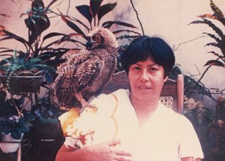 Margarita Galindo en su casa