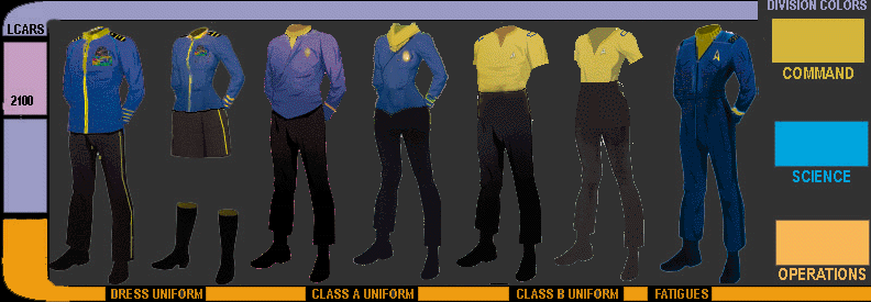 UFF Starfleet Uniforms 2240s