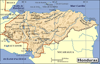 mapa de honduras
