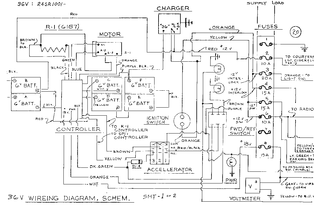  Battery Hook Up moreover Club Car Caroche Wiring Diagram. on 36 volt e