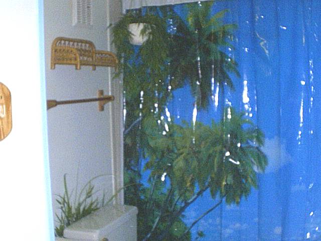 tropical bath motif