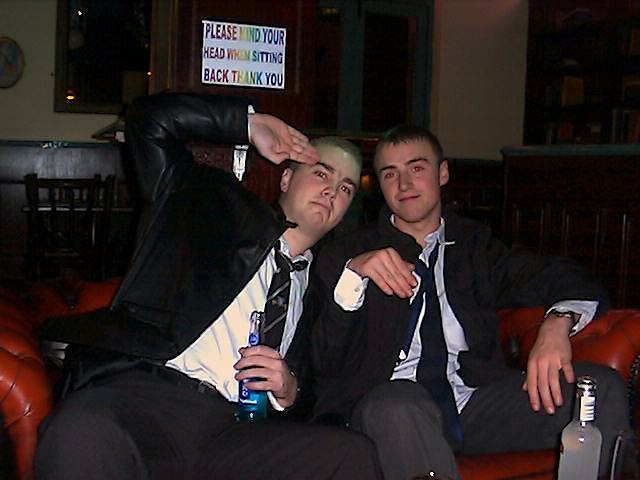Me with Damion. And Ironically Damion did bang his head on that shelfy thingy. Read the sign, he didn't!
