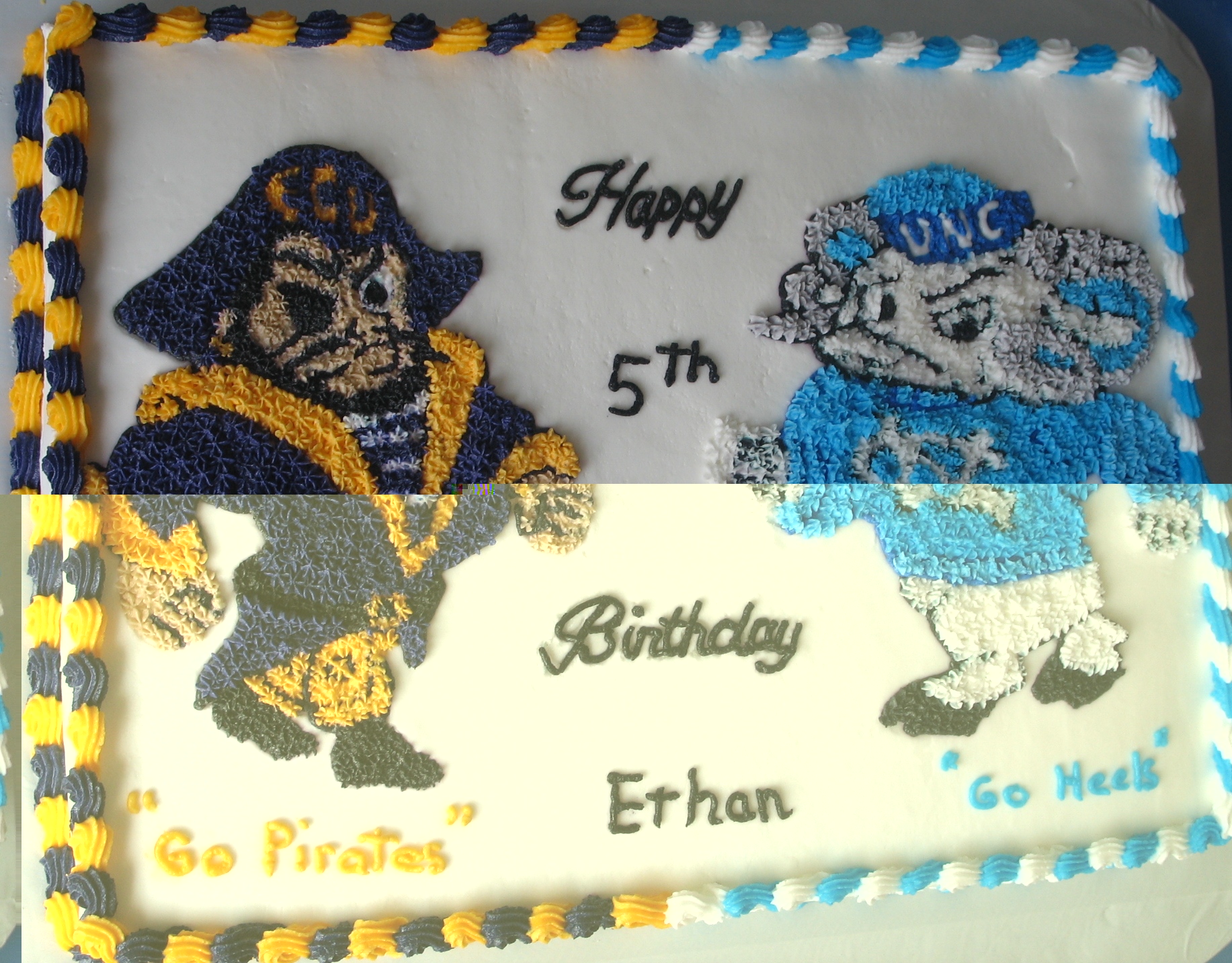 ECU Pirates v/s UNC Tarheels.
